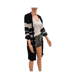 Calvin Klein Black and White Cardigan Sweater